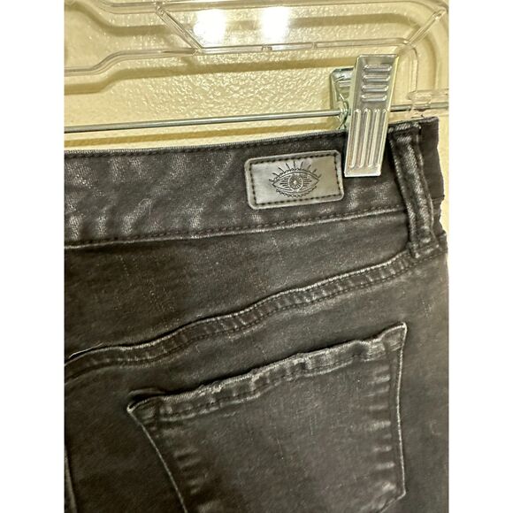 Sofia Vergara Women's Rosa Curvy Ankle Black Jeans Size 4 Distressed Button Fly - Picture 5 of 5